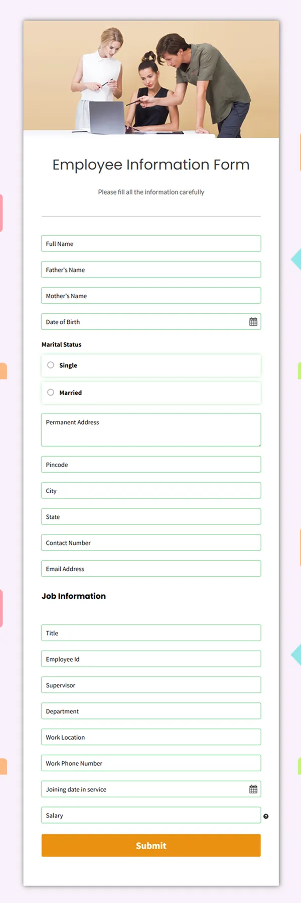 Form template